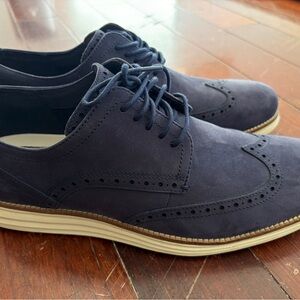 Cole Haan Men's Navy Suede Shoes Size 11
